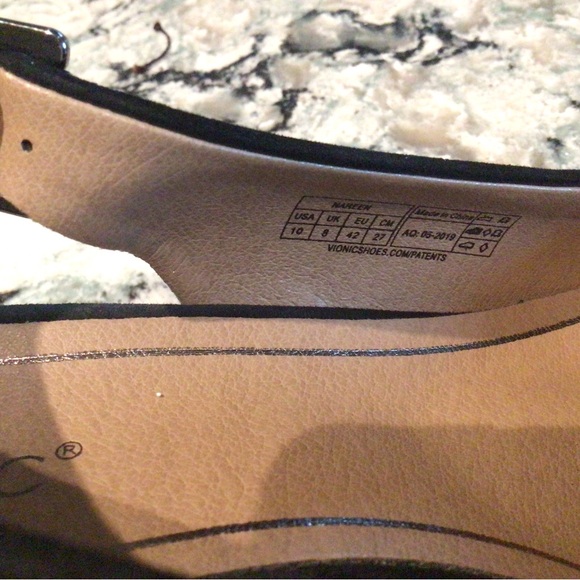 VIONIC Nareen Suede Slingback Block Heel Black Women's Size 10 Gently Used - Picture 7 of 8